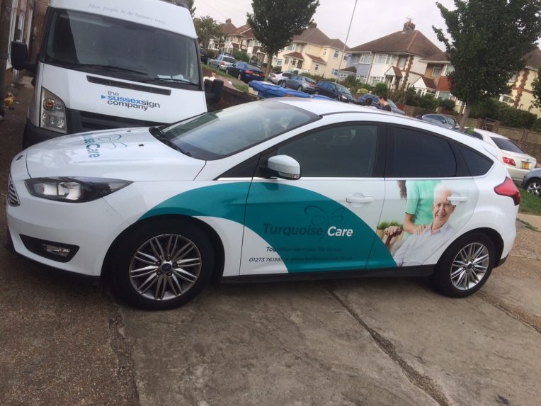 car wrap- car signwriting-printed vehicle graphics-sussex signs